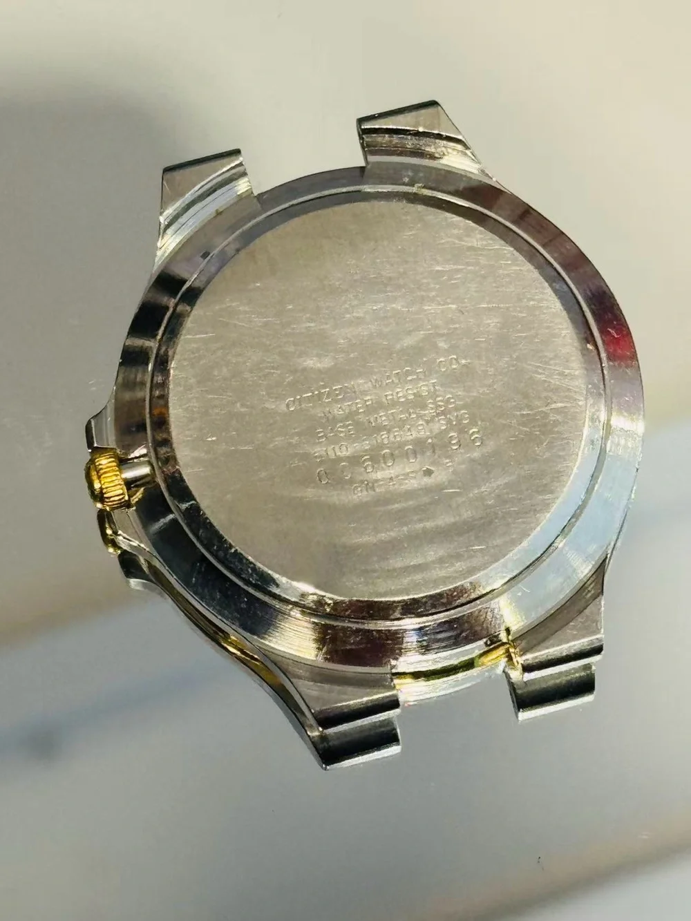 Vintage Citizen Men Quartz Watch Gold Tone White Dial Date 34mm New Battery Runs